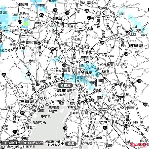名古屋の天気(雨) 降水強度: 2.38(mm/h) 2018年01月30日 00時45分の雨雲 #雨雲bot #bot 名古屋の天気(雨) 降水強度: 2.38(mm/h) 2018年01月30日 00時45分の雨雲 #雨雲bot #bot