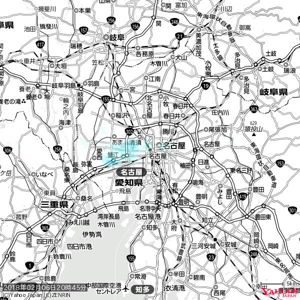 名古屋の天気(雨) 降水強度: 0.75(mm/h) 2018年02月06日 20時45分の雨雲 #雨雲bot #bot 名古屋の天気(雨) 降水強度: 0.75(mm/h) 2018年02月06日 20時45分の雨雲 #雨雲bot #bot