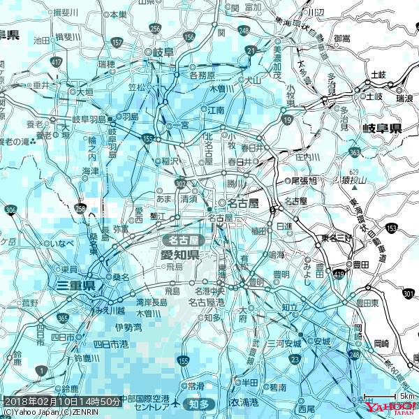 名古屋の天気(雨) 降水強度: 1.45(mm/h) 2018年02月10日 14時50分の雨雲 #雨雲bot #bot 名古屋の天気(雨) 降水強度: 1.45(mm/h) 2018年02月10日 14時50分の雨雲 #雨雲bot #bot