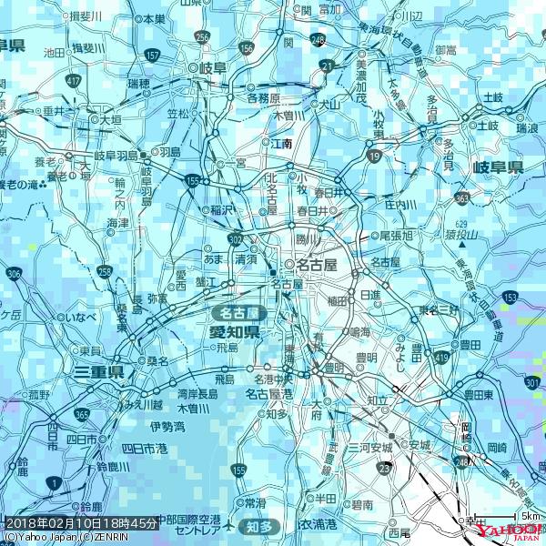 名古屋の天気(雨) 降水強度: 2.38(mm/h) 2018年02月10日 18時45分の雨雲 #雨雲bot #bot 名古屋の天気(雨) 降水強度: 2.38(mm/h) 2018年02月10日 18時45分の雨雲 #雨雲bot #bot