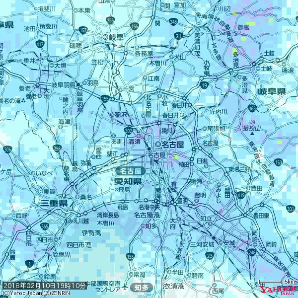 名古屋の天気(雨) 降水強度: 4.38(mm/h) 2018年02月10日 19時10分の雨雲 #雨雲bot #bot 名古屋の天気(雨) 降水強度: 4.38(mm/h) 2018年02月10日 19時10分の雨雲 #雨雲bot #bot