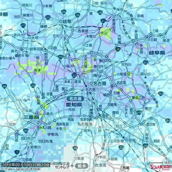 名古屋の天気(雨) 降水強度: 7.25(mm/h) 2018年02月10日 20時20分の雨雲 #雨雲bot #bot 名古屋の天気(雨) 降水強度: 7.25(mm/h) 2018年02月10日 20時20分の雨雲 #雨雲bot #bot