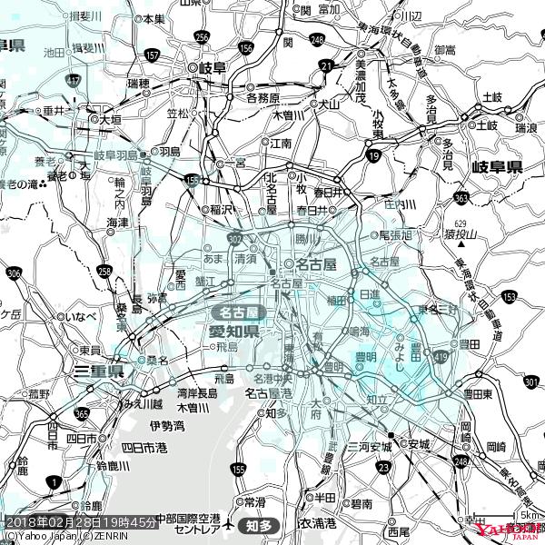 名古屋の天気(雨) 降水強度: 0.65(mm/h) 2018年02月28日 19時45分の雨雲 #雨雲bot #bot 名古屋の天気(雨) 降水強度: 0.65(mm/h) 2018年02月28日 19時45分の雨雲 #雨雲bot #bot