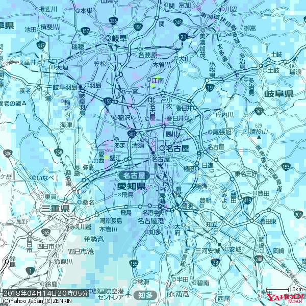 名古屋の天気(雨) 降水強度: 4.13(mm/h) 2018年04月14日 20時05分の雨雲 #雨雲bot #bot 名古屋の天気(雨) 降水強度: 4.13(mm/h) 2018年04月14日 20時05分の雨雲 #雨雲bot #bot