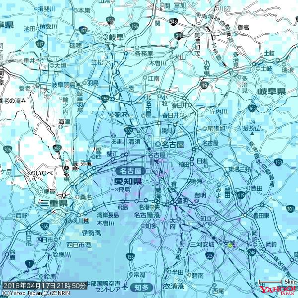 名古屋の天気(雨) 降水強度: 7.25(mm/h) 2018年04月17日 21時50分の雨雲 #雨雲bot #bot 名古屋の天気(雨) 降水強度: 7.25(mm/h) 2018年04月17日 21時50分の雨雲 #雨雲bot #bot