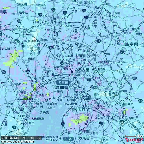 名古屋の天気(雨) 降水強度: 8.75(mm/h) 2018年04月17日 23時25分の雨雲 #雨雲bot #bot 名古屋の天気(雨) 降水強度: 8.75(mm/h) 2018年04月17日 23時25分の雨雲 #雨雲bot #bot