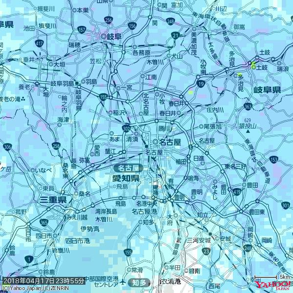 名古屋の天気(雨) 降水強度: 3.38(mm/h) 2018年04月17日 23時55分の雨雲 #雨雲bot #bot 名古屋の天気(雨) 降水強度: 3.38(mm/h) 2018年04月17日 23時55分の雨雲 #雨雲bot #bot