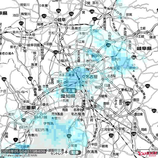 名古屋の天気(雨) 降水強度: 3.63(mm/h) 2018年05月04日 15時40分の雨雲 #雨雲bot #bot 名古屋の天気(雨) 降水強度: 3.63(mm/h) 2018年05月04日 15時40分の雨雲 #雨雲bot #bot