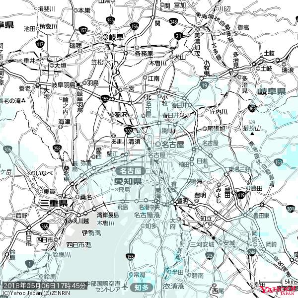 名古屋の天気(雨) 降水強度: 0.45(mm/h) 2018年05月06日 17時45分の雨雲 #雨雲bot #bot 名古屋の天気(雨) 降水強度: 0.45(mm/h) 2018年05月06日 17時45分の雨雲 #雨雲bot #bot