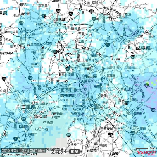 名古屋の天気(雨) 降水強度: 6.25(mm/h) 2018年05月07日 05時55分の雨雲 #雨雲bot #bot 名古屋の天気(雨) 降水強度: 6.25(mm/h) 2018年05月07日 05時55分の雨雲 #雨雲bot #bot