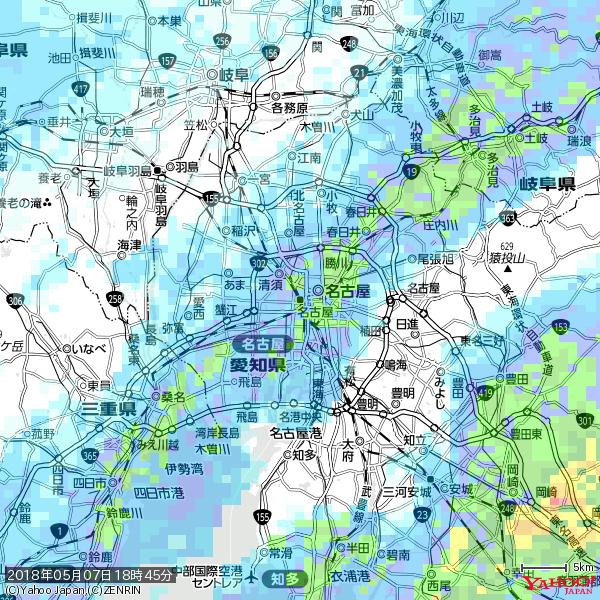 名古屋の天気(雨): やや強い雨 降水強度: 16.50(mm/h) 2018年05月07日 18時45分の雨雲 #雨雲bot #bot 名古屋の天気(雨): やや強い雨 降水強度: 16.50(mm/h) 2018年05月07日 18時45分の雨雲 #雨雲bot #bot