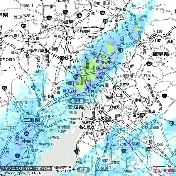 名古屋の天気(雨): やや強い雨 降水強度: 11.50(mm/h) 2018年05月07日 20時00分の雨雲 #雨雲bot #bot 名古屋の天気(雨): やや強い雨 降水強度: 11.50(mm/h) 2018年05月07日 20時00分の雨雲 #雨雲bot #bot