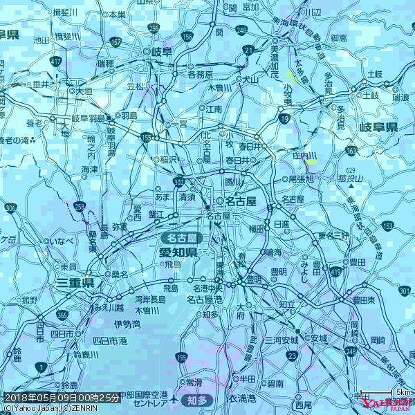 名古屋の天気(雨)
降水強度: 4.38(mm/h) 
2018年05月09日 00時25分の雨雲 https://t.co/cYrRU9sV0H #雨雲bot #bot https://t.co/tXVMSalXSI