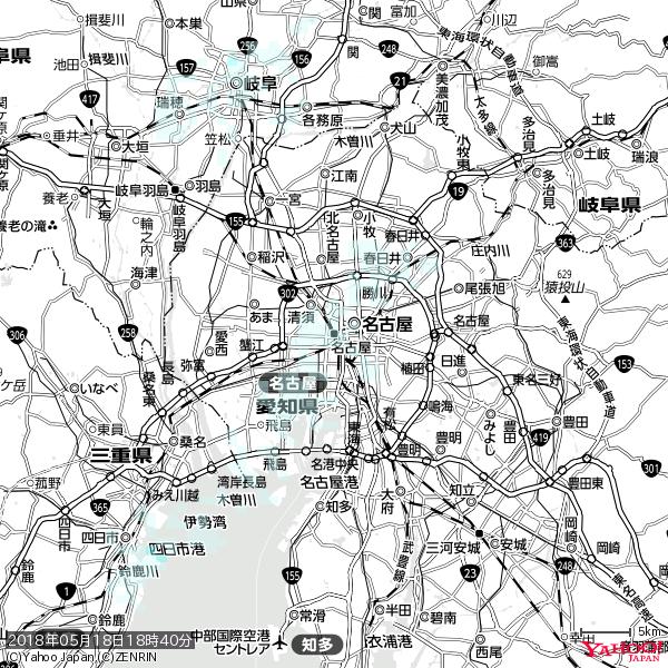 名古屋の天気(雨) 降水強度: 0.75(mm/h) 2018年05月18日 18時40分の雨雲 #雨雲bot #bot 名古屋の天気(雨) 降水強度: 0.75(mm/h) 2018年05月18日 18時40分の雨雲 #雨雲bot #bot