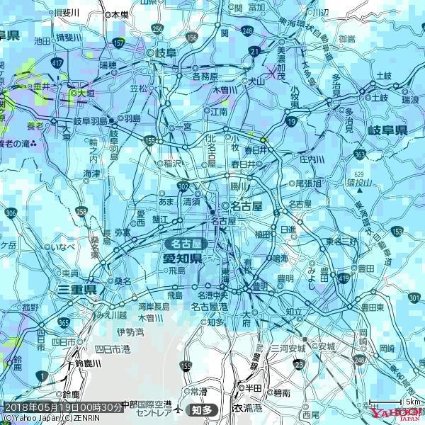 名古屋の天気(雨) 降水強度: 6.25(mm/h) 2018年05月19日 00時30分の雨雲 #雨雲bot #bot 名古屋の天気(雨) 降水強度: 6.25(mm/h) 2018年05月19日 00時30分の雨雲 #雨雲bot #bot