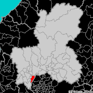 岐阜県羽島市の白地図