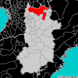 奈良県奈良市の白地図