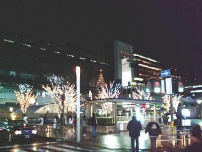 京都駅のクリスマス飾りつけ