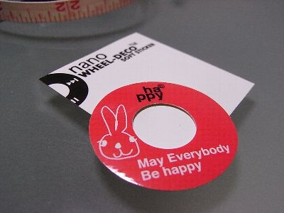 nano ホイールデコ ソフトステッカー(happy: May Everybody Be happy)