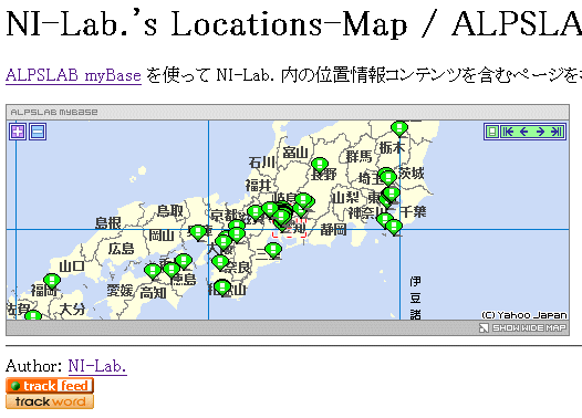 NI-Lab.'s Locations-Map / ALPSLAB myBase