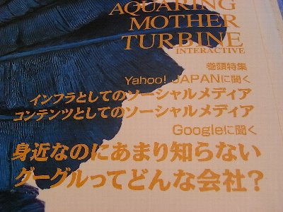 Something enso (Something vol.12) Yahoo! JAPANに聞く インフラとしてのソーシャルメディア コンテンツとしてのソーシャルメディア Googleに聞く 身近なのにあまり知らないグーグルってどんな会社？