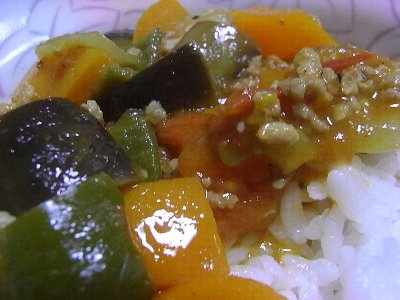 夏野菜のエスニックカレー