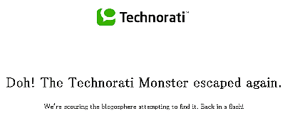 Technorati is borked right now