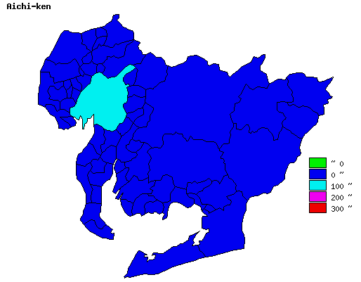 愛知県名古屋市の白地図