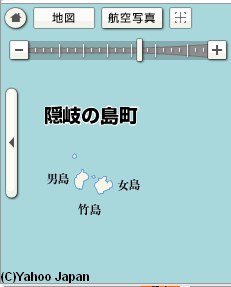 Yahoo!地図の竹島/独島