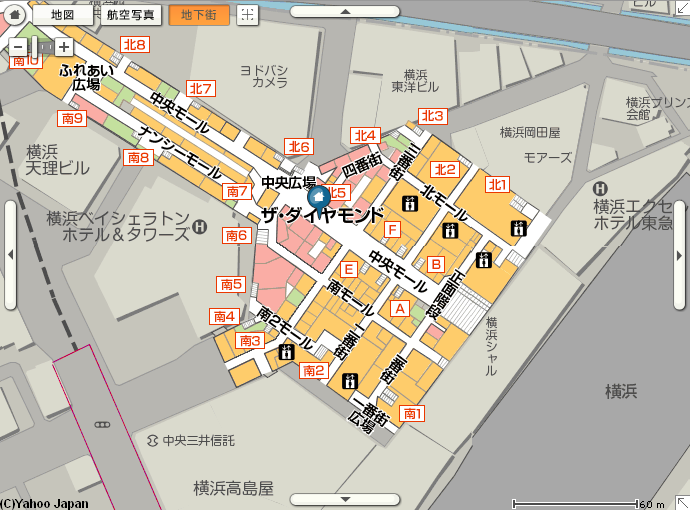 Yahoo!地図 地下街マップ 横浜