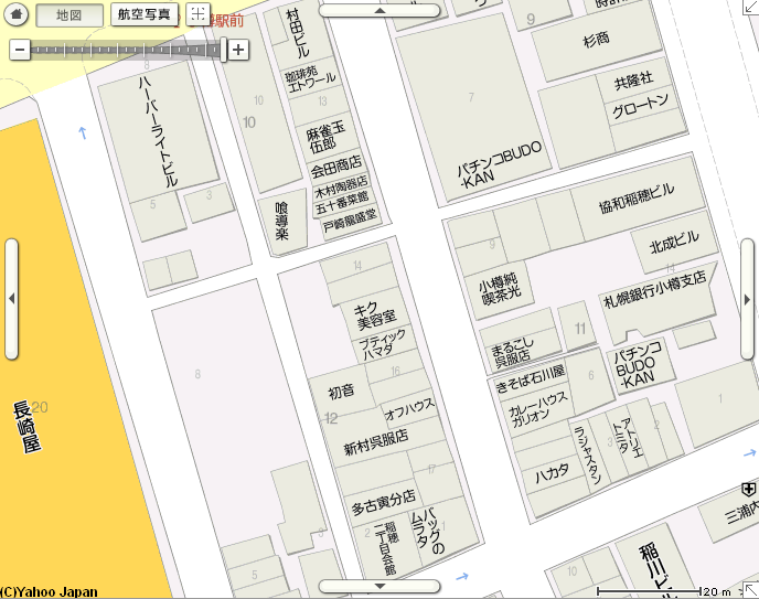 Yahoo!地図 北海道 小樽