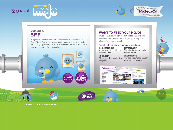 Yahoo! Know Your Mojo!